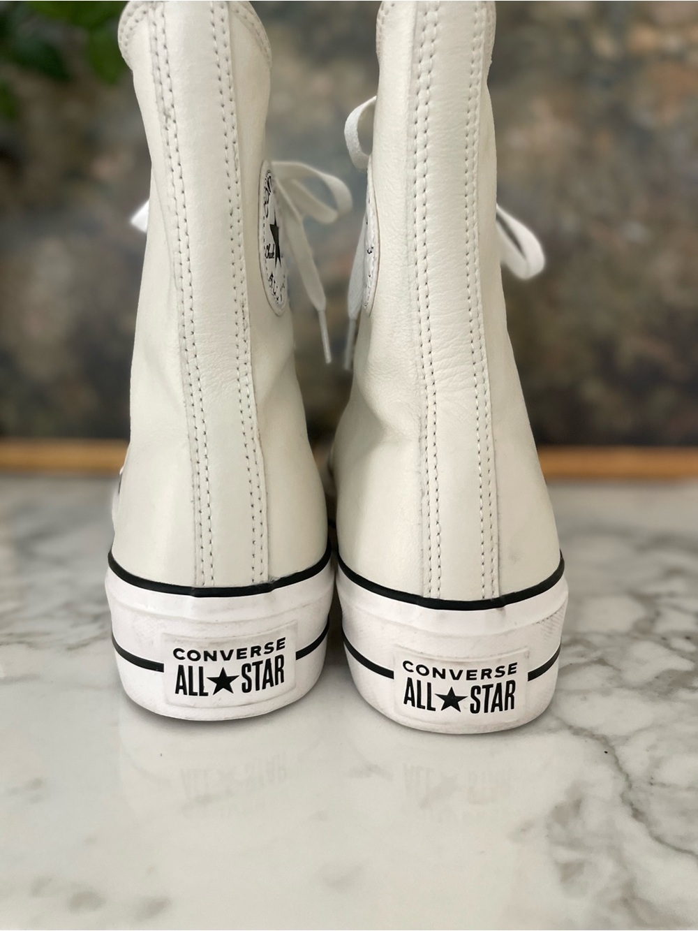 CONVERSE Chuck Taylor XHi‎ Extra High Top Size 9 Egret White Leather - Picture 6 of 8